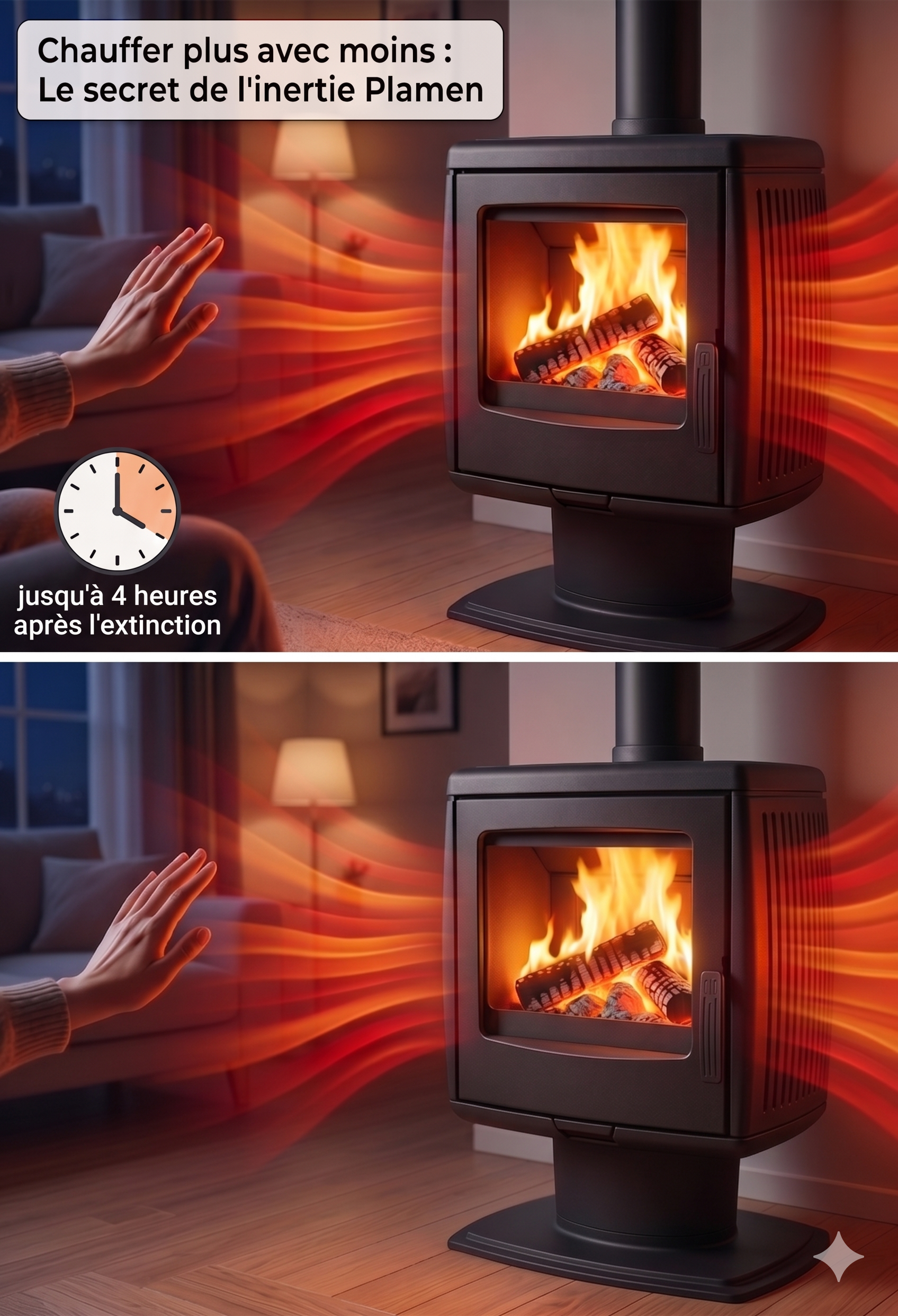 Chauffer plus avec moins de bûches : le secret de l'inertie de la fonte grise