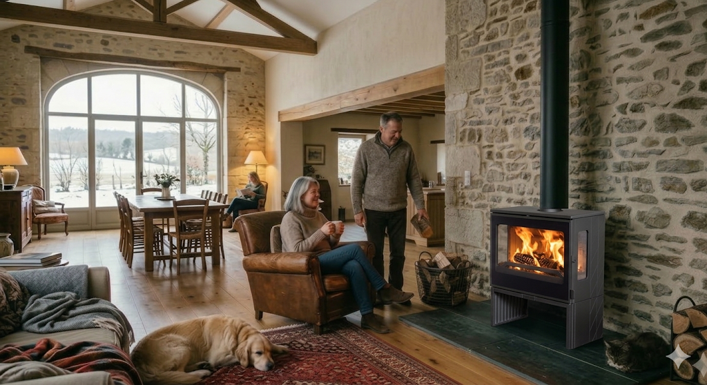 Quel poêle à bois choisir pour chauffer une grande pièce ?