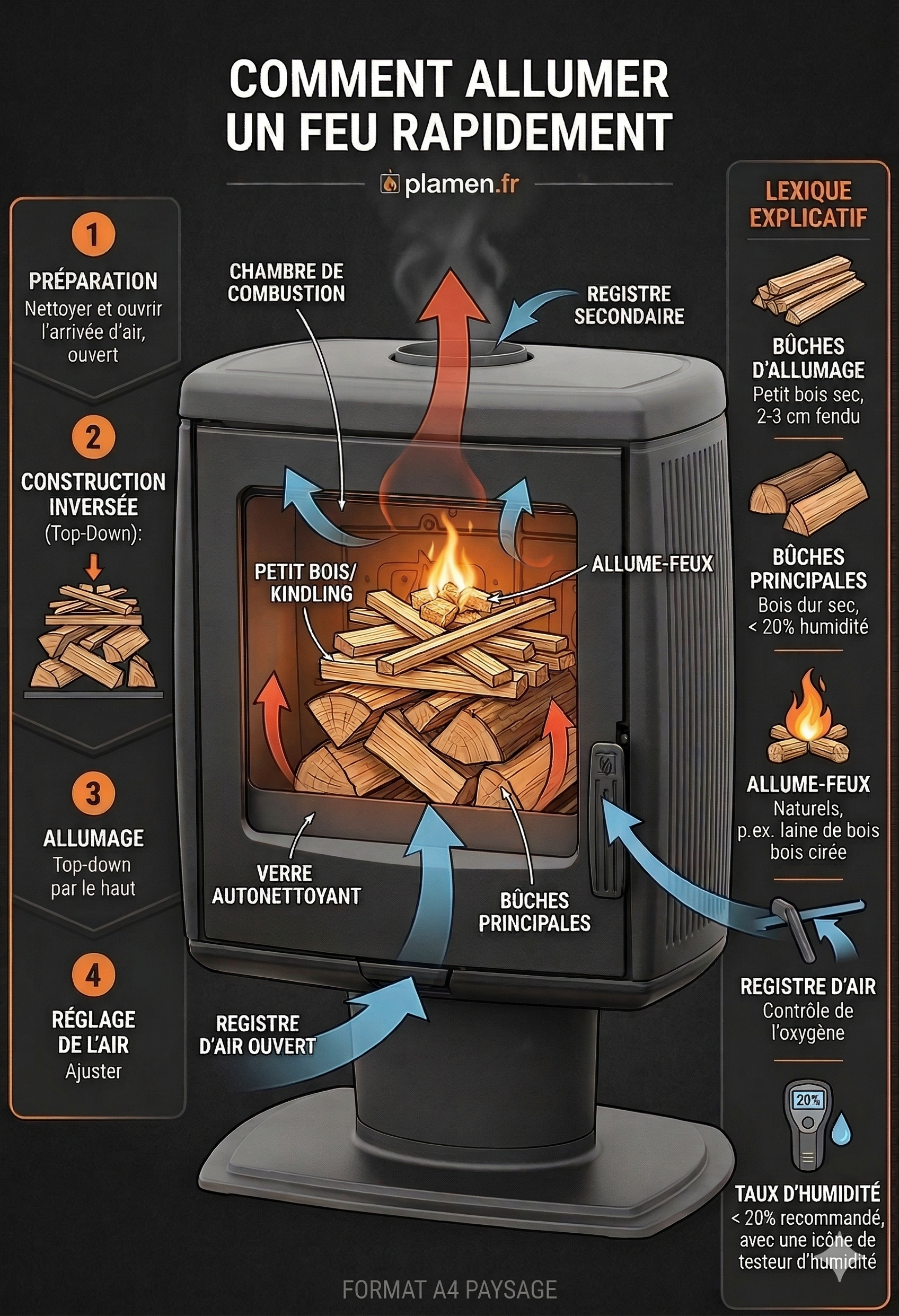 Guide : Maîtriser l'allumage inversé de votre poêle Plamen par Gemini !