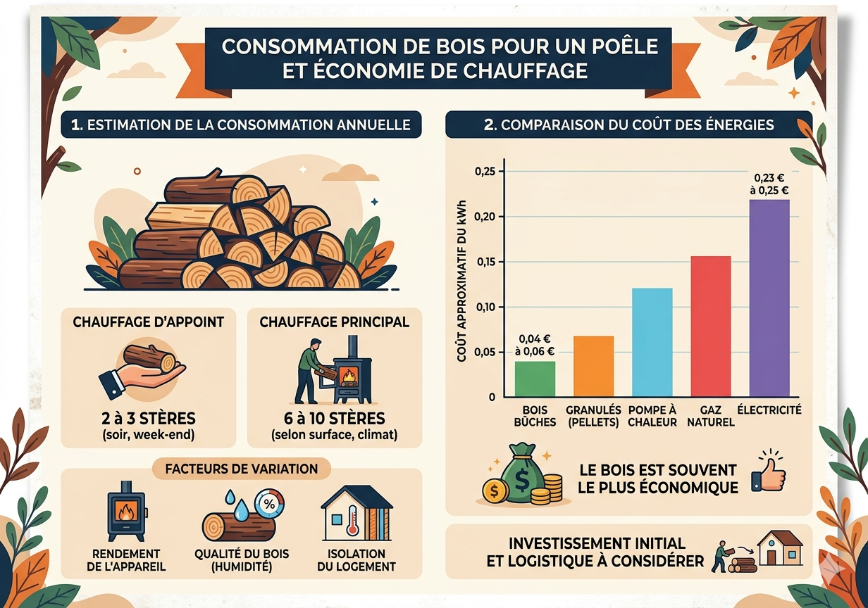 "Le poêle à bois : le champion de l'économie et de la performance thermique pour chauffer."
